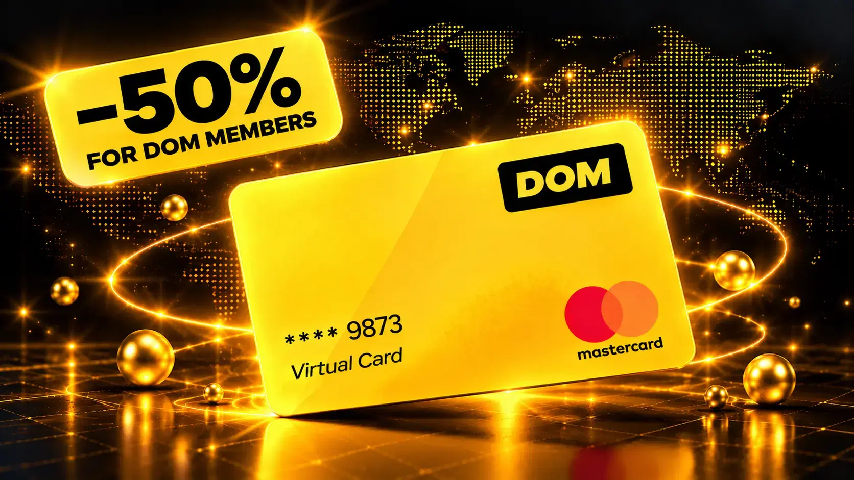 Mastercard with Apple Pay — 50% off